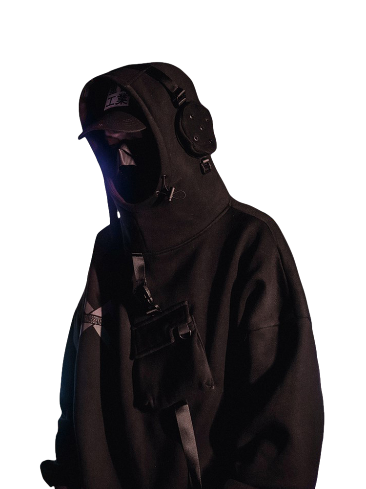 Sudadera con capucha Cyberpunk Techwear