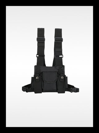 Plataforma de pecho Techwear negro
