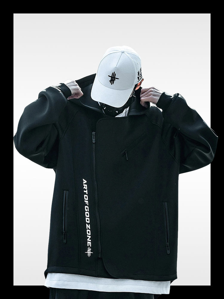 Sudadera con capucha oversize de estilo técnico