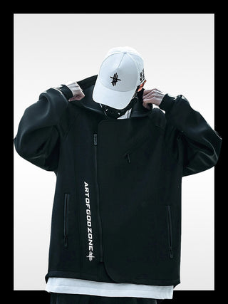 Sudadera con capucha oversize de estilo técnico