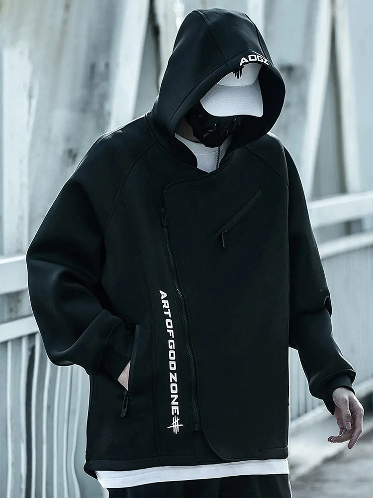 Sudadera con capucha oversize de estilo técnico
