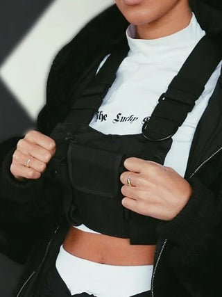 Plataforma de pecho Techwear negro
