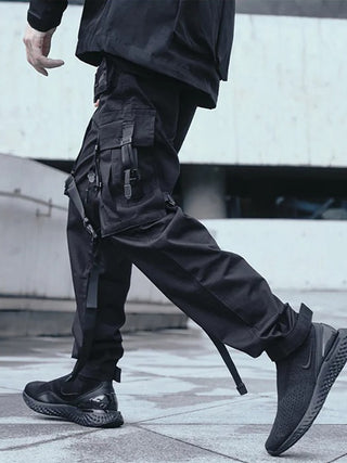 pantalones de sombrero negro