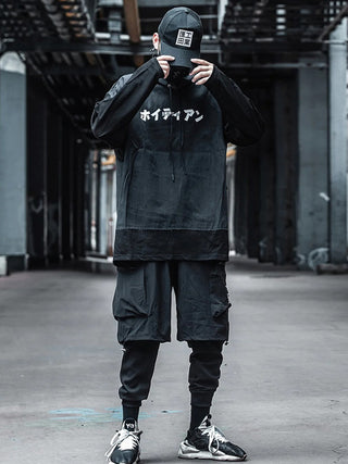 Sudadera con capucha de estilo callejero japonés.