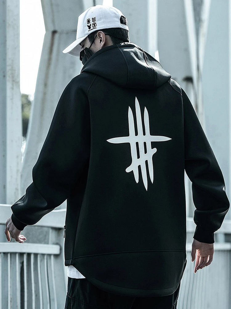 Sudadera con capucha oversize de estilo técnico