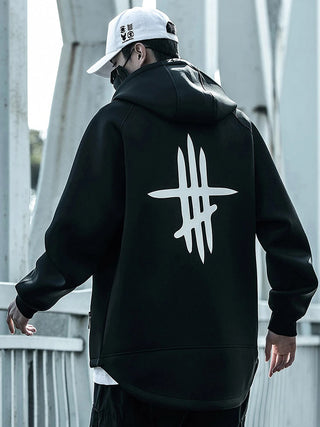 Sudadera con capucha oversize de estilo técnico