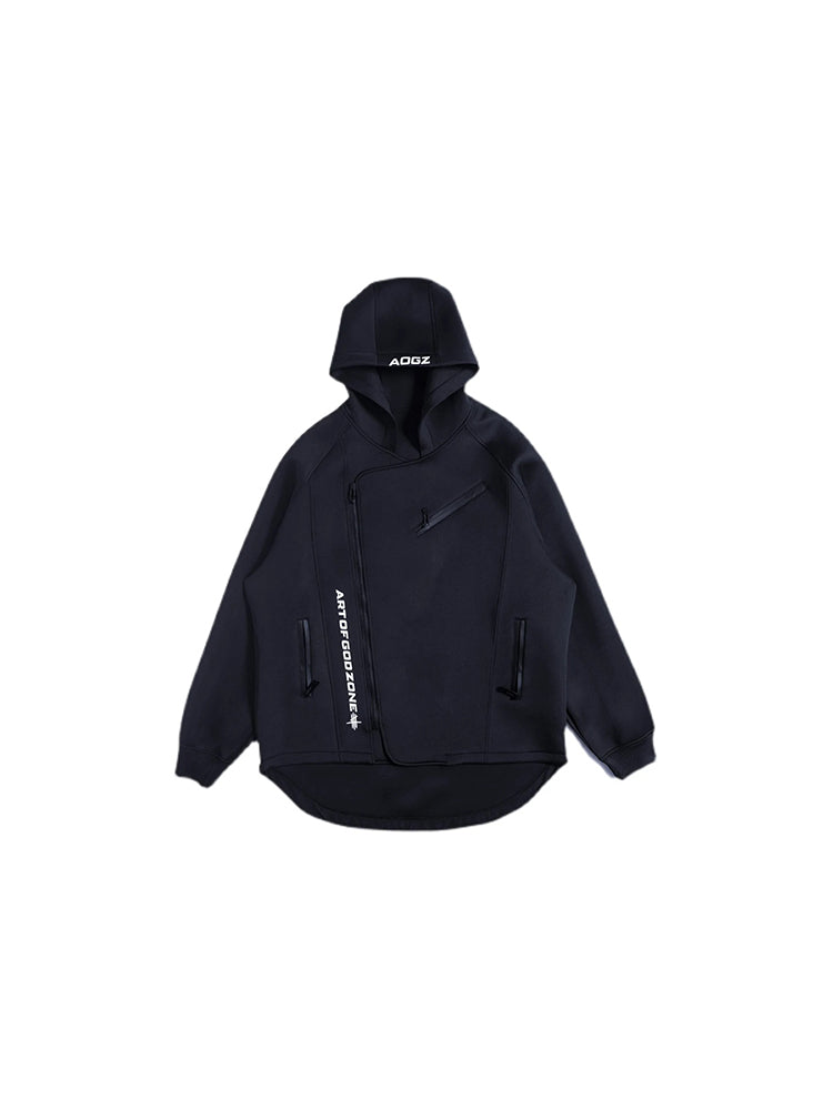 Sudadera con capucha oversize de estilo técnico
