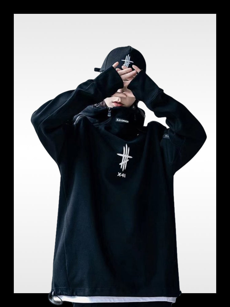 Sudadera con capucha futurista