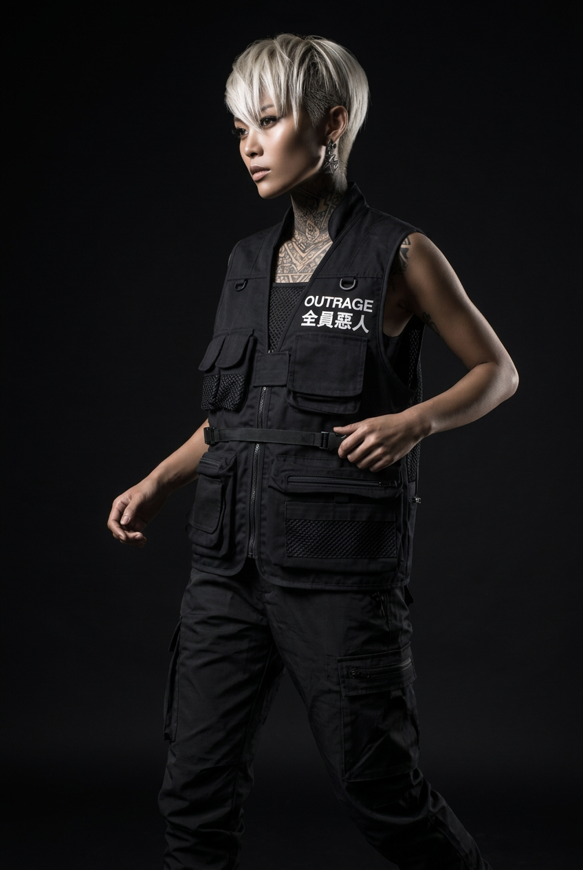 Ropa técnica cortavientos negra