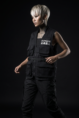 Ropa técnica cortavientos negra