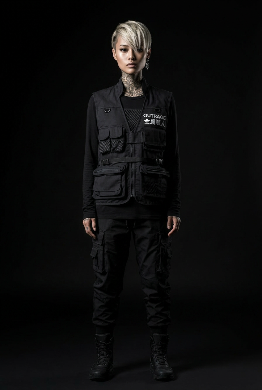 Ropa técnica cortavientos negra