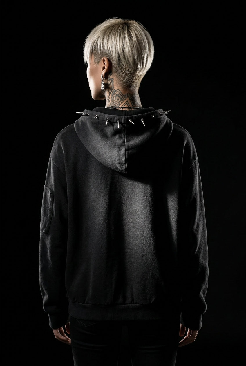 Sudadera con capucha futurista