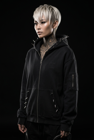 Sudadera con capucha futurista