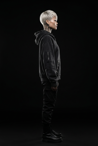 Sudadera con capucha futurista