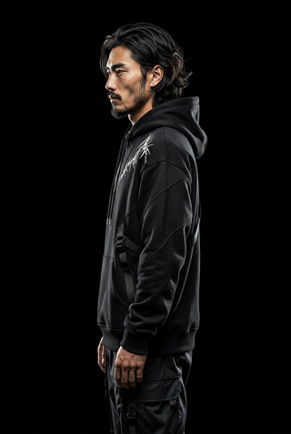 Sudadera con capucha de estilo callejero japonés.