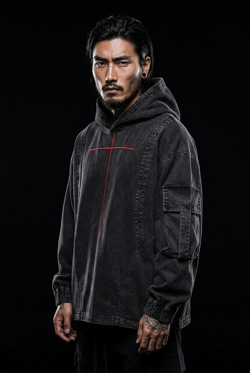 Sudadera con capucha de tecnología japonesa