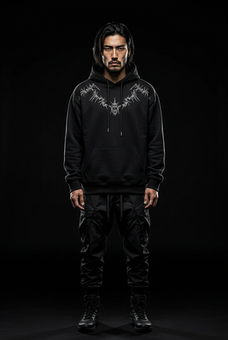 Sudadera con capucha de estilo callejero japonés.