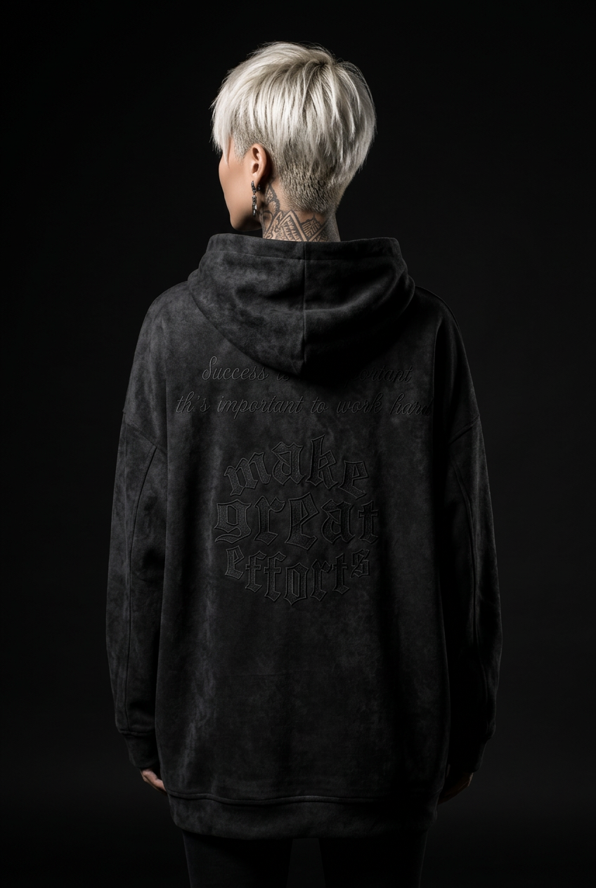 Sudadera con capucha oversize de estilo técnico