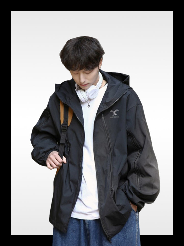 Techwear rain jacket