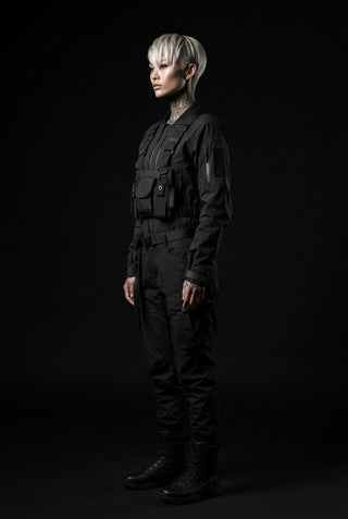 Plataforma de pecho Techwear negro