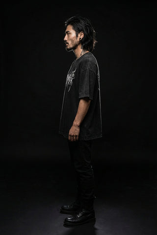 Tee shirt noir imprime N