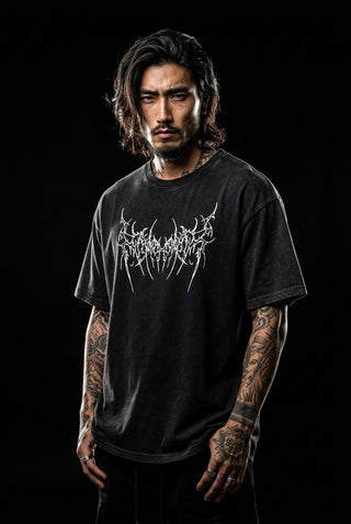 Tee shirt noir imprime N