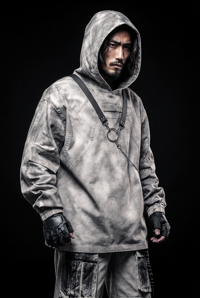 Sudadera blanca con capucha