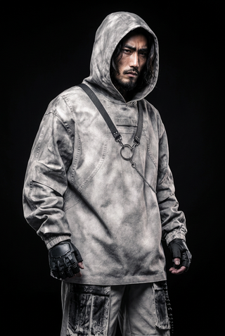 Sudadera blanca con capucha