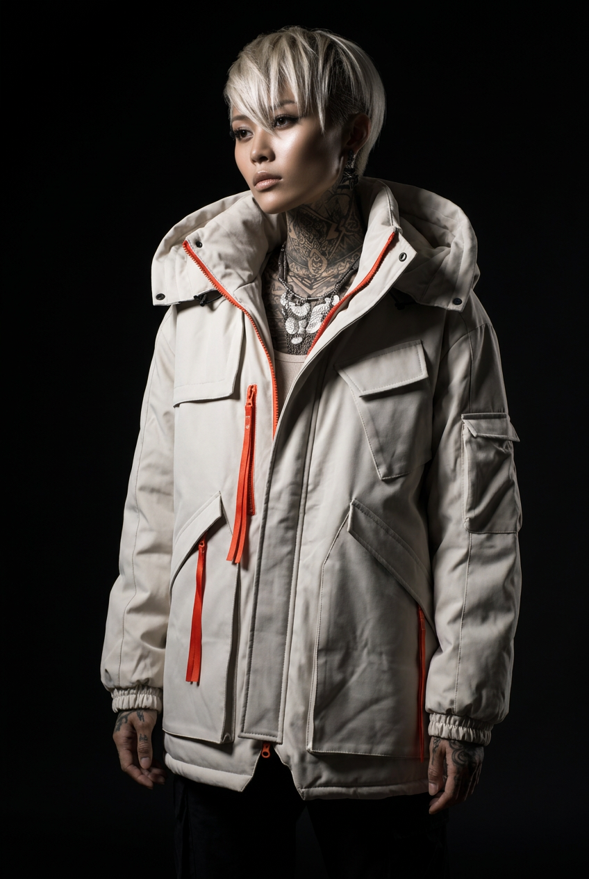 Chaqueta técnica blanca