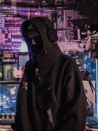 Sudadera con capucha Cyberpunk Techwear