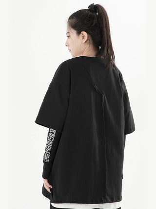 Tee shirt noir imprime