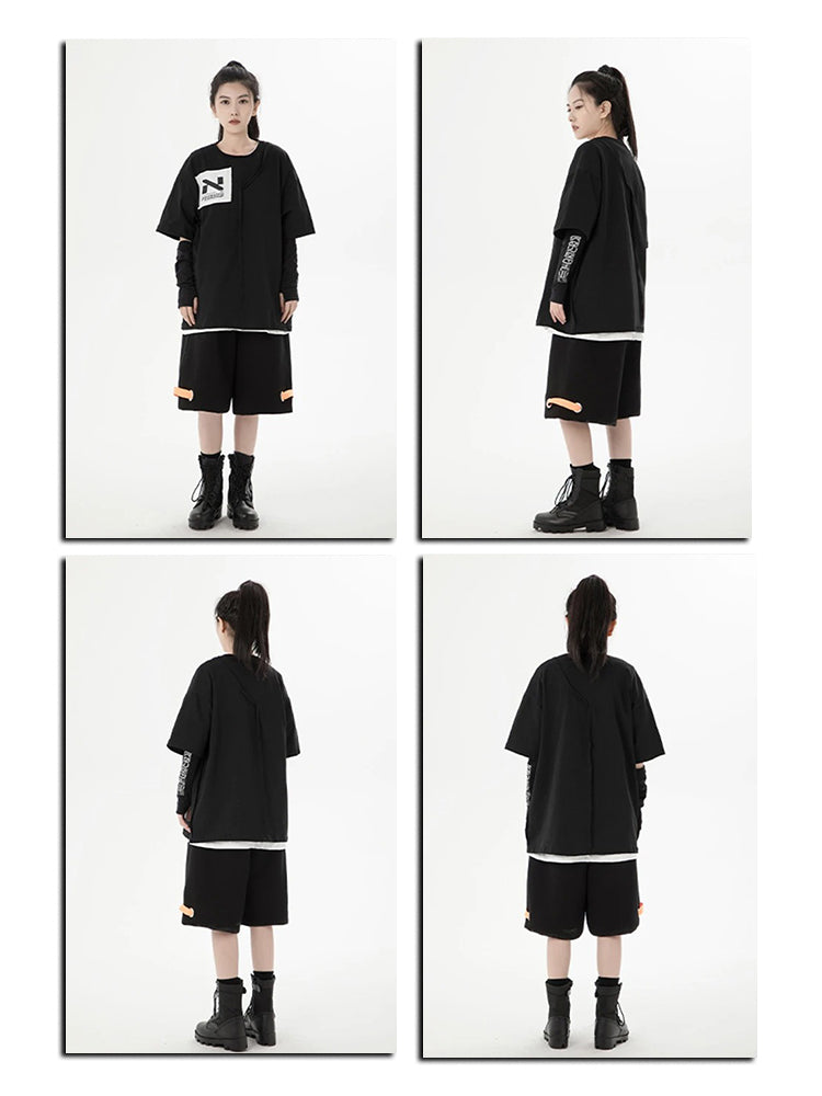 Tee shirt noir imprime