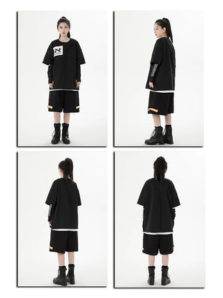 Tee shirt noir imprime